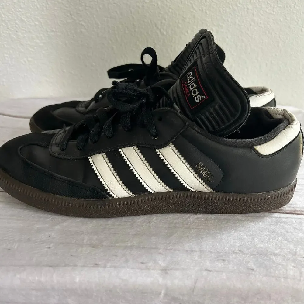 Adidas Samba Classic Black White Gum Leather Sneakers Men’s 7.5 Women’s 9